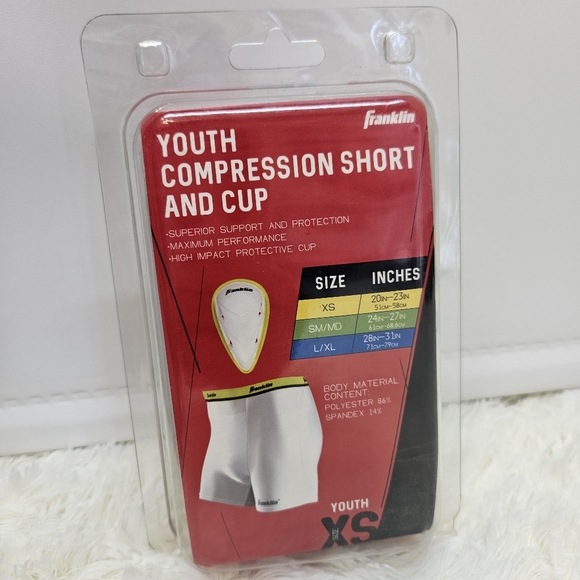Franklin compression short and cup youth Size-XS (open box, never used) - Picture 2 of 6